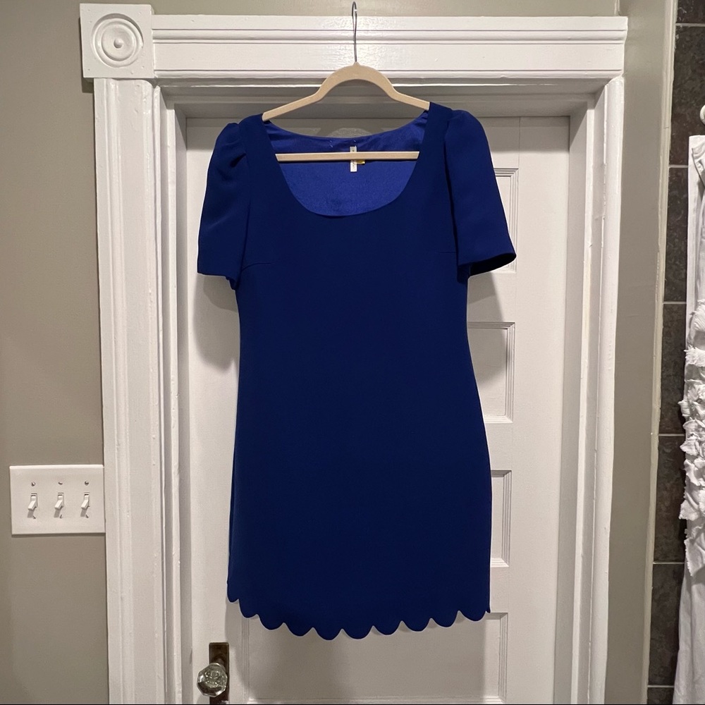 Blue Scalloped Dress